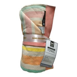 Sunwash Coral - Member's Mark Adult Sand-Friendly 100% Cotton Beach Towels, 40"